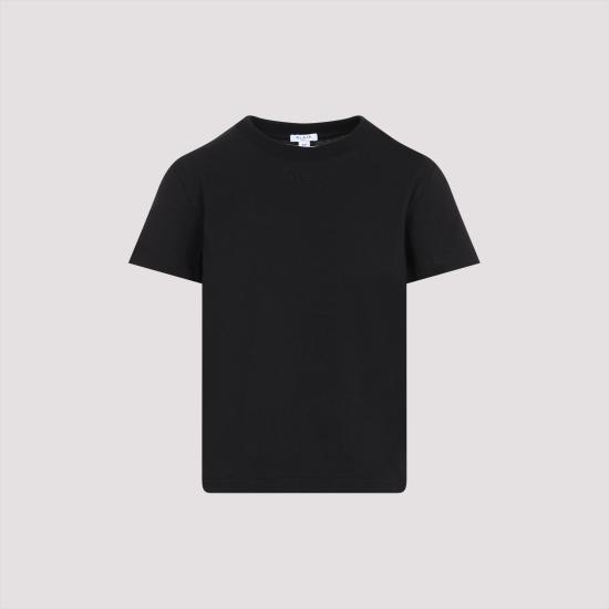 25SS 알라이아 반팔 티셔츠 AA9H0431J0105 995 NOIR ALAIA