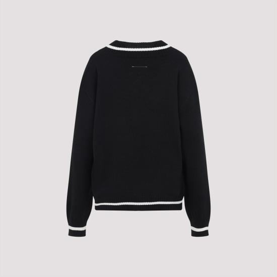 25SS MM6 메종마르지엘라 스웨터 S52HN0009 M13085 900 BLACK - MM6 MAISON MARGIELA