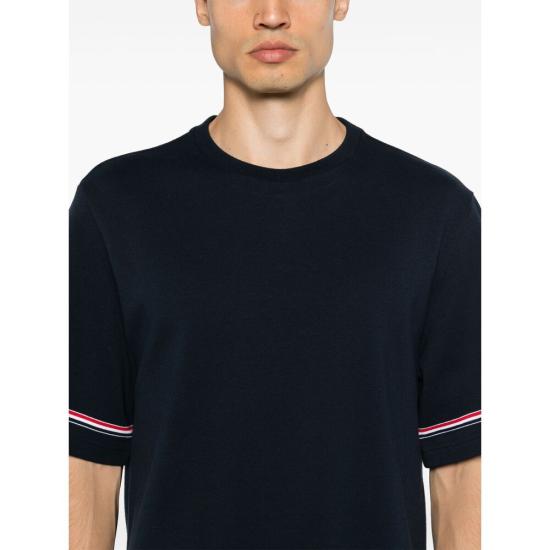 25SS 톰브라운 반팔 티셔츠 MJS282A J0199 415 BLUE - THOM BROWNE