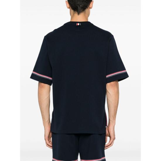 25SS 톰브라운 반팔 티셔츠 MJS282A J0199 415 BLUE - THOM BROWNE