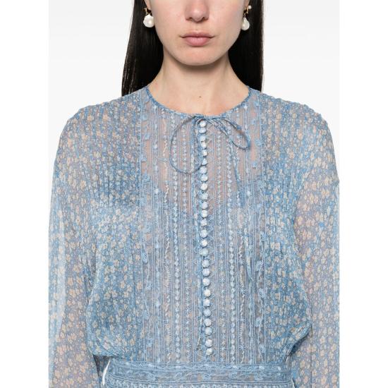 25SS 에르마노 설비노 숏 원피스 D462Q349CSRQO S4624 BLUE - ERMANNO SCERVINO