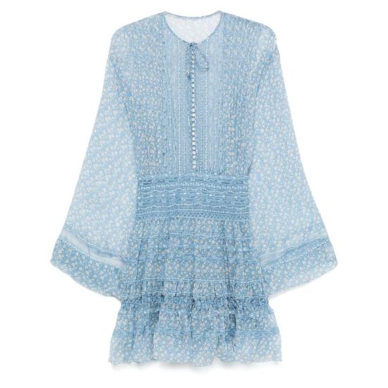 25SS 에르마노 설비노 숏 원피스 D462Q349CSRQO S4624 BLUE