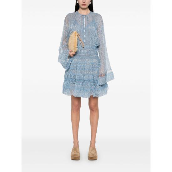 25SS 에르마노 설비노 숏 원피스 D462Q349CSRQO S4624 BLUE - ERMANNO SCERVINO