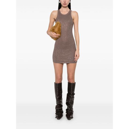 25SS 디 아티코 숏 원피스 250WCW00206 JJJ051TR 875 BROWN - THE ATTICO