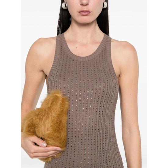 25SS 디 아티코 숏 원피스 250WCW00206 JJJ051TR 875 BROWN - THE ATTICO