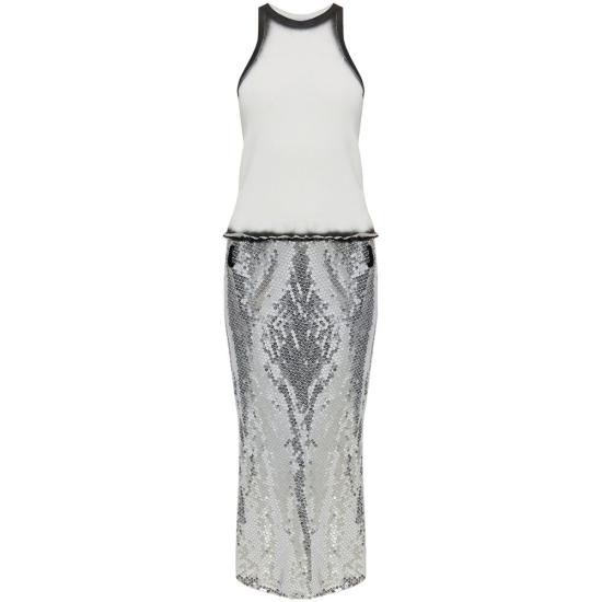 25SS 디 아티코 롱 원피스 250WCW00180 MIX014SP 694 WHITE GREY