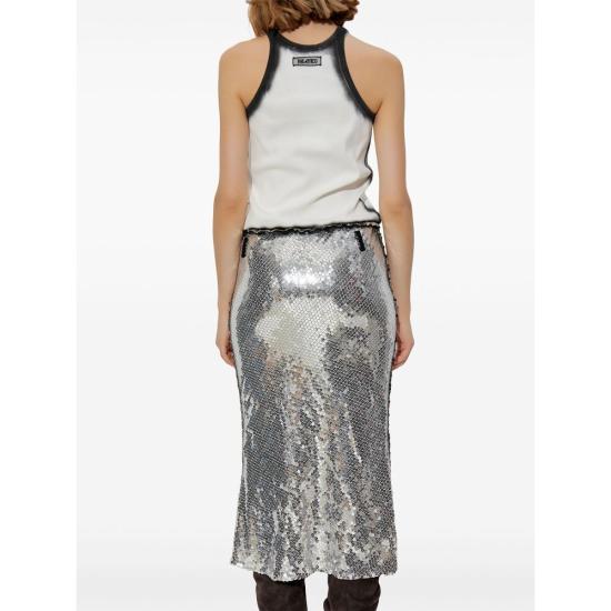 25SS 디 아티코 롱 원피스 250WCW00180 MIX014SP 694 WHITE GREY - THE ATTICO