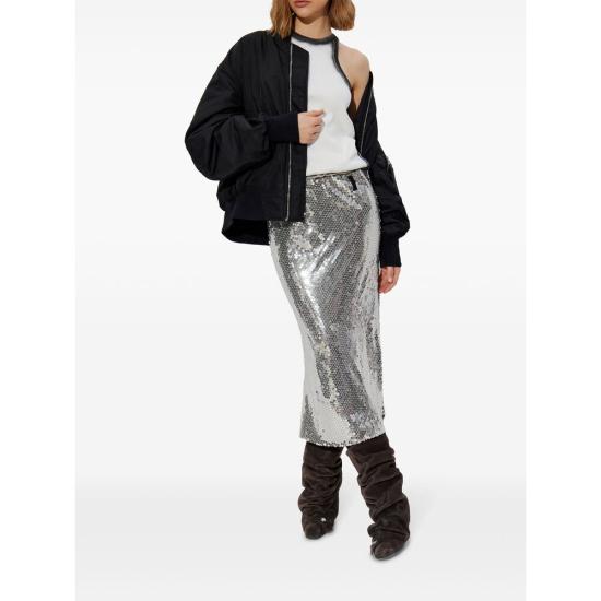 25SS 디 아티코 롱 원피스 250WCW00180 MIX014SP 694 WHITE GREY - THE ATTICO