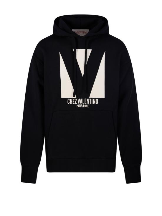 25SS 발렌티노 가라바니 후드 티셔츠 6V3MF28NAQA 0NO NERO
