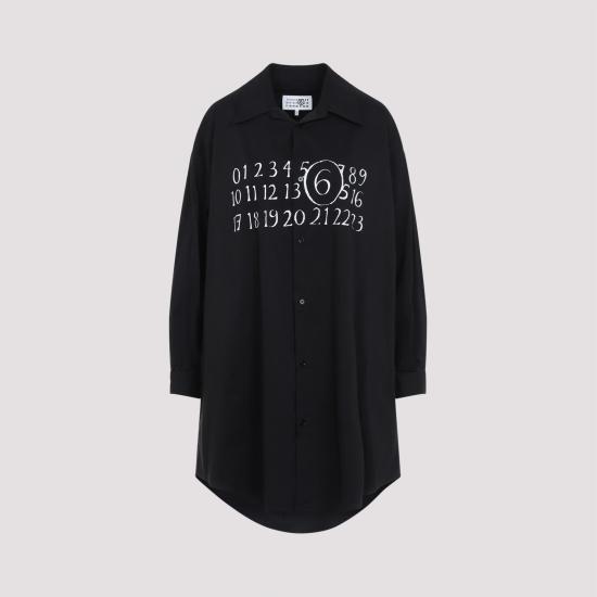 25FW MM6 메종마르지엘라 미디 원피스 S52CT0788 M35043 900 BLACK - MM6 MAISON MARGIELA