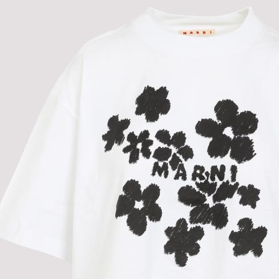 25SS 마르니 반팔 티셔츠 THJE0333P4 USCX40 D1W01 LILY WHITE - MARNI