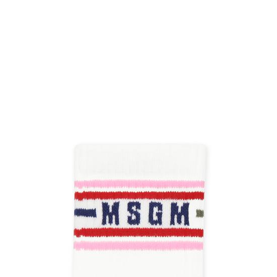 25SS [키즈] 엠에스지엠 발목 양말 S5MSJUSO199 001 WHITE - MSGM