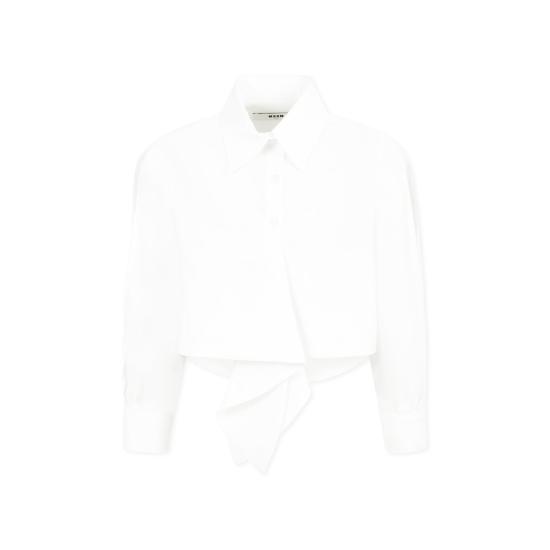 25SS [키즈] 엠에스지엠 셔츠 S5MSJGSI209 001 WHITE