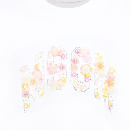 25SS [키즈] 엠에스지엠 티셔츠 S5MSJGTH105 001 WHITE - MSGM