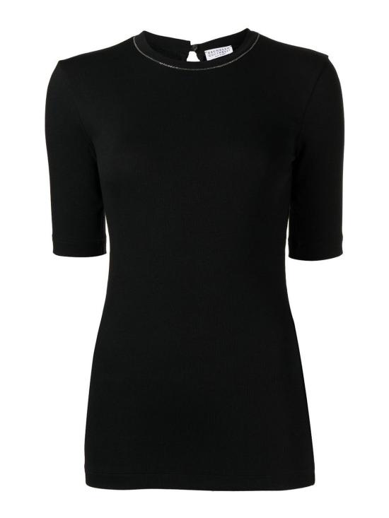 26SS 브루넬로 쿠치넬리 코튼 티셔츠 M0TC8BJ310C101 Black