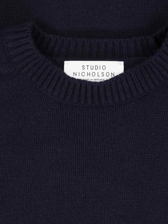 26FW 스튜디오 니콜슨 스웨터 HEMYLSNM377DARKESTNAVY BLUE - STUDIO NICHOLSON