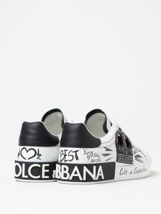 26SS 돌체앤가바나 포르토피노 카프스킨 스니커즈 CS1760A9AG1 89697 White - DOLCE & GABBANA