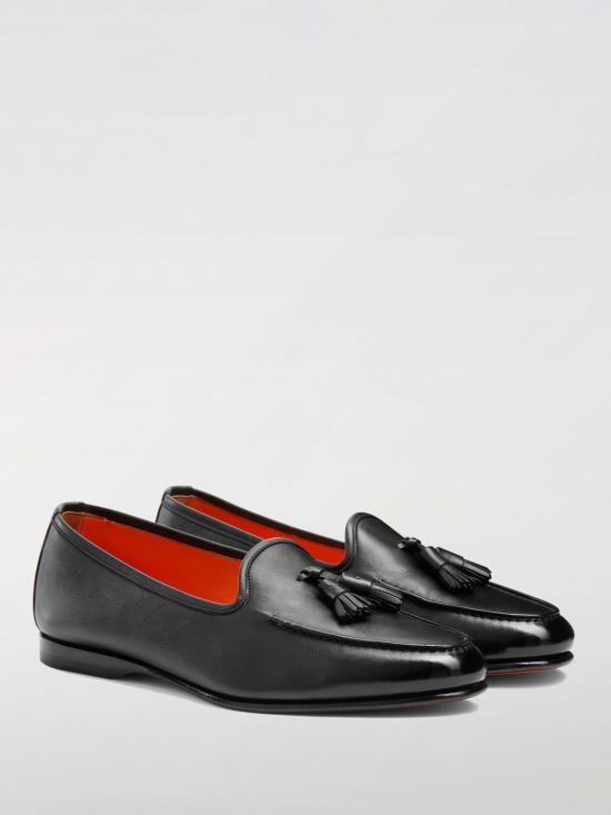 25SS 산토니 로퍼 MCAN18515PA1BSLF N01 Black - SANTONI
