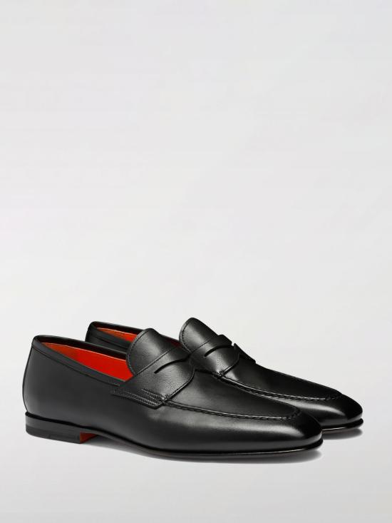 25SS 산토니 로퍼 MCNC15609SA3BSLF N01 Black - SANTONI