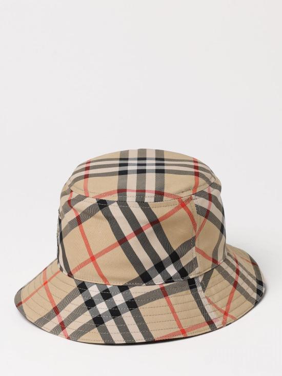 26SS 버버리 EKD 체크 패턴 버킷햇 8100740 Sand - BURBERRY