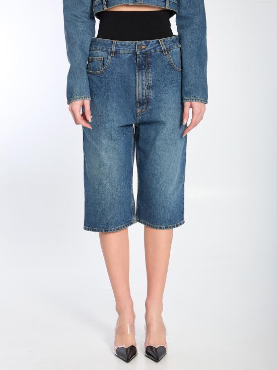 25SS 알라이아 숏팬츠 AA9P1142T536A BLUE