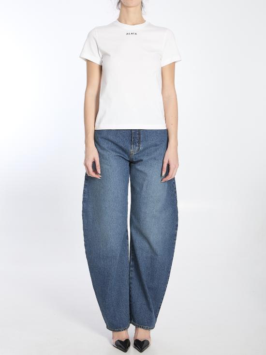 25SS 알라이아 반팔 티셔츠 AA9H0431J0105 WHITE - ALAIA