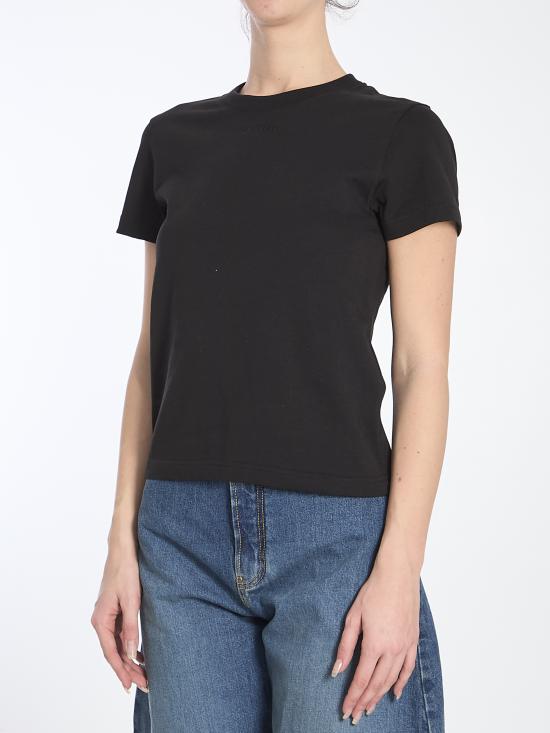 25FW 알라이아 반팔 티셔츠 AA9H0431J0105 BLACK - ALAIA