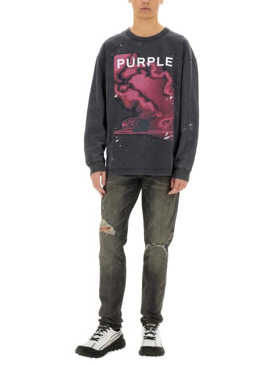 25SS 퍼플 브랜드 긴팔 티셔츠 P204 BLACK - PURPLE BRAND