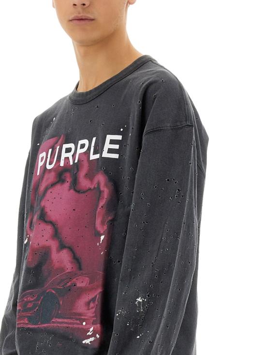 25SS 퍼플 브랜드 긴팔 티셔츠 P204 BLACK - PURPLE BRAND