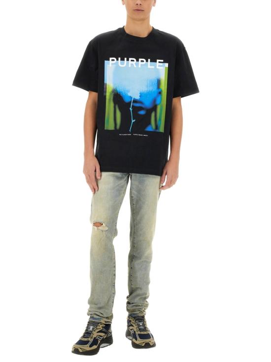 25SS 퍼플 브랜드 반팔 티셔츠 P117 BLACK - PURPLE BRAND