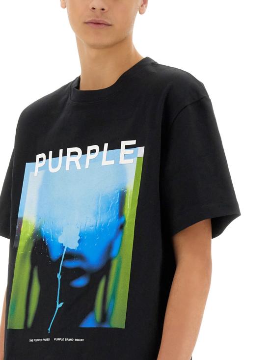 25SS 퍼플 브랜드 반팔 티셔츠 P117 BLACK - PURPLE BRAND