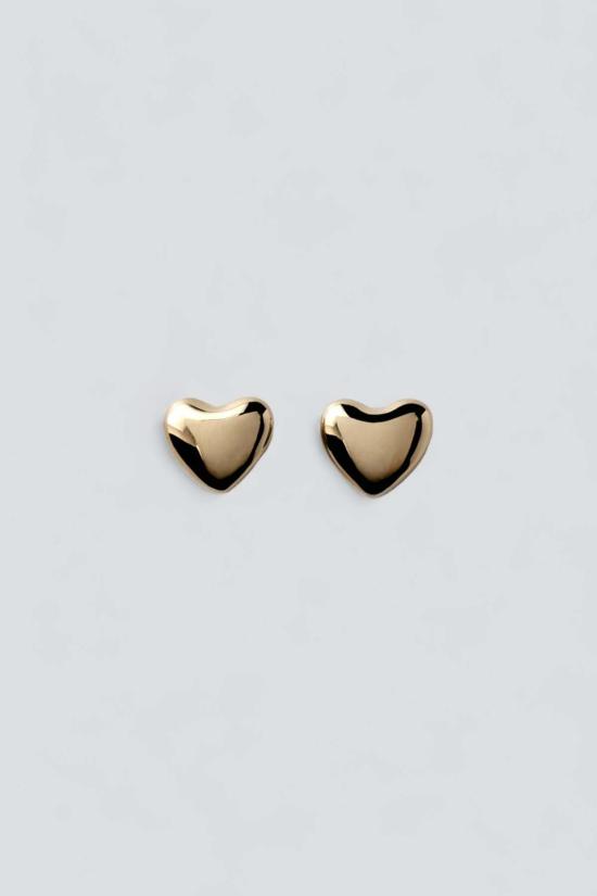  아니카 이네즈 이어링 스몰 볼륨감 있는 하트  골드