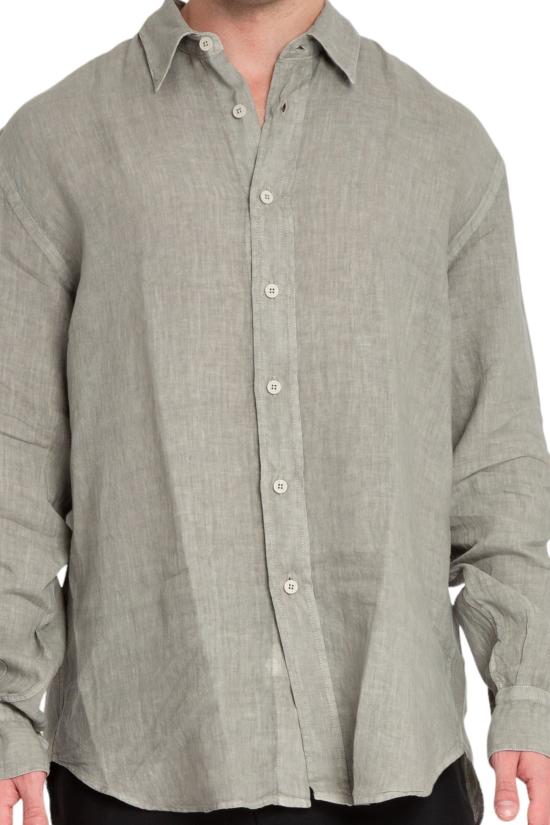  코스투메인 긴팔 셔츠 ANDREA CORFU GREEN GREY Green - COSTUMEIN