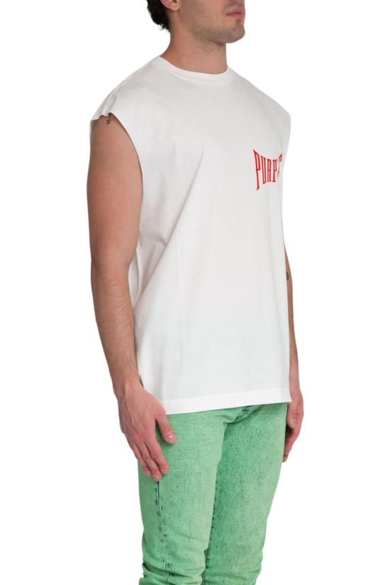  퍼플 브랜드 탑 P128 LMCM224 OFF WHITE White - PURPLE BRAND