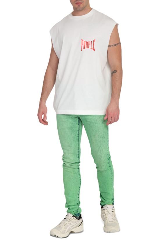  퍼플 브랜드 탑 P128 LMCM224 OFF WHITE White - PURPLE BRAND