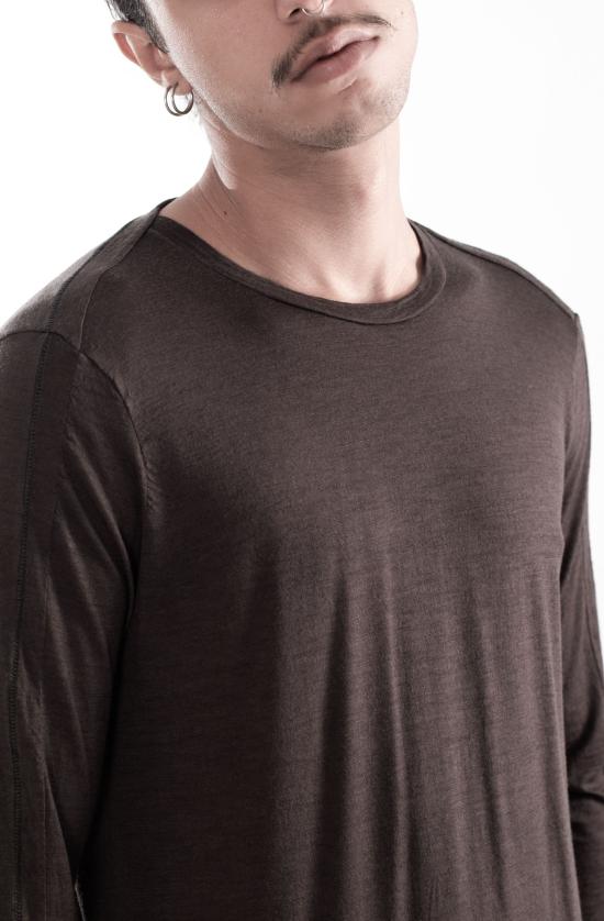 24FW 트렌짓 긴팔 티셔츠 CFUTRY3380 U12 Brown - TRANSIT