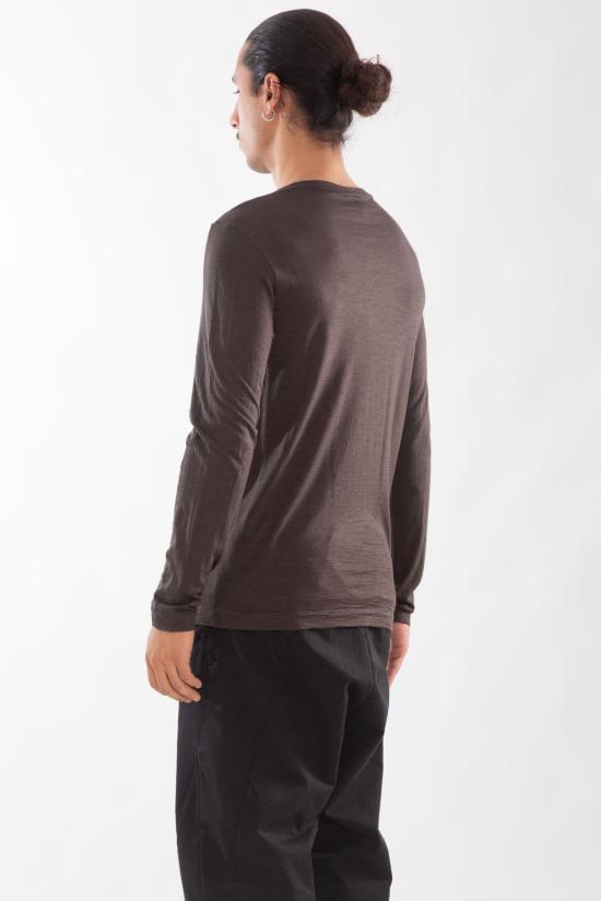 24FW 트렌짓 긴팔 티셔츠 CFUTRY3380 U12 Brown - TRANSIT