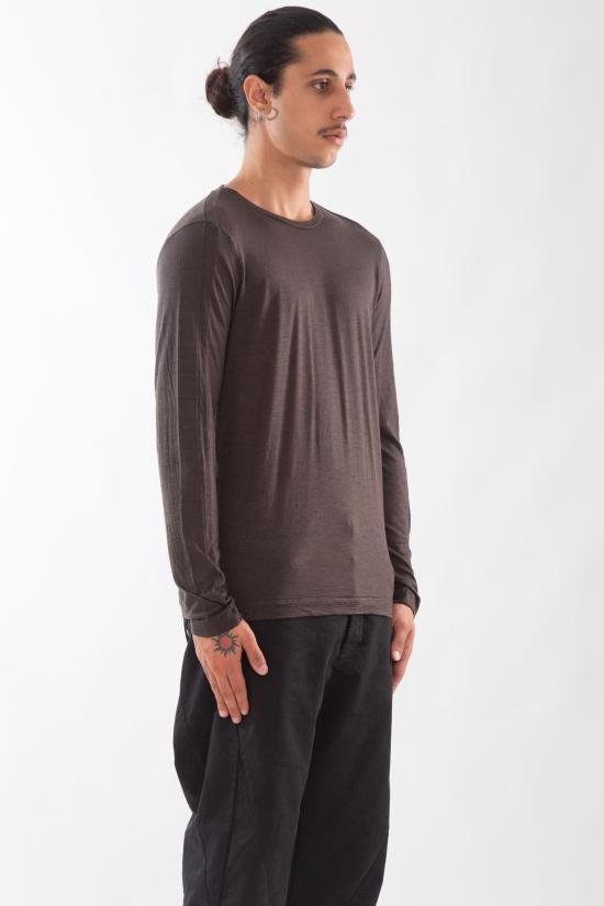 24FW 트렌짓 긴팔 티셔츠 CFUTRY3380 U12 Brown - TRANSIT