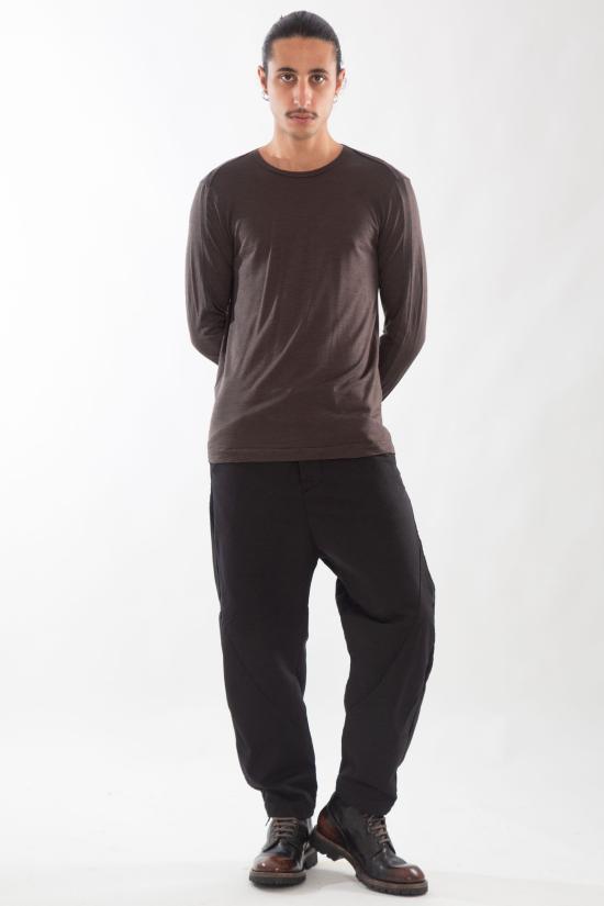 24FW 트렌짓 긴팔 티셔츠 CFUTRY3380 U12 Brown - TRANSIT