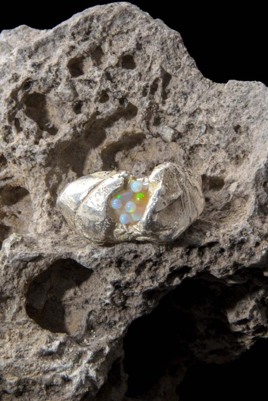  Lara Saget 반지 라라 사겟 오팔 앤 로즈 링 스털링 - OTHER BRANDS