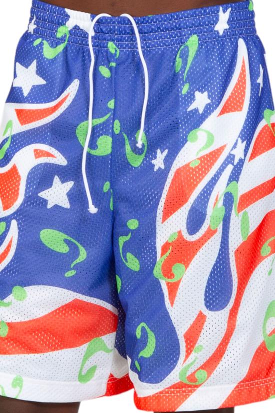  스카이하이팜 숏팬츠 SHF05P019 BLUE Multi - SKY HIGH FARM