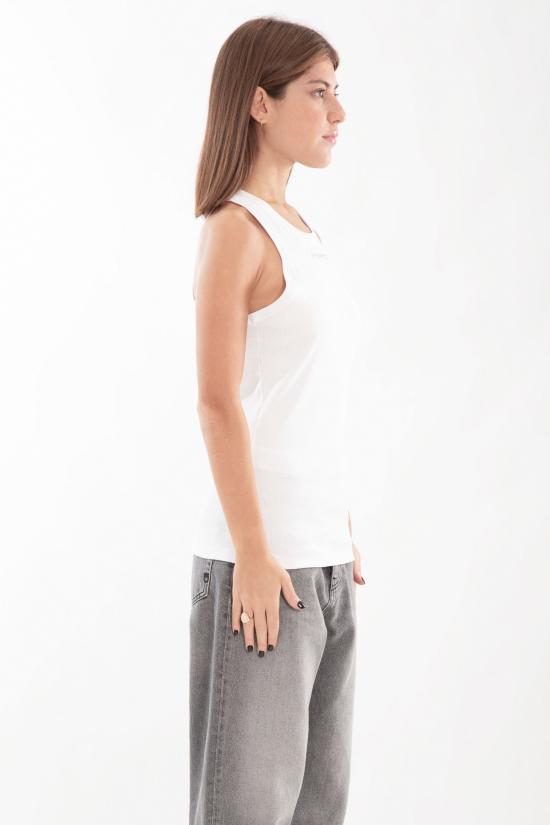 24FW 핑코 민소매 티셔츠 100822 A22X Z04 White - PINKO