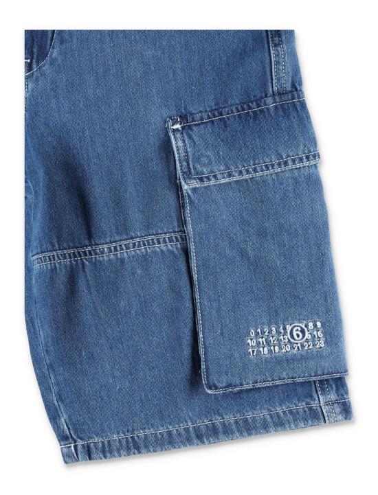 25SS [주니어] MM6 메종마르지엘라 쇼츠/버뮤다 M60745MM04S M601 Denim - MM6 MAISON MARGIELA