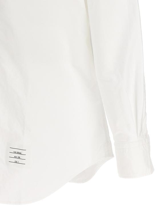 25FW 톰브라운 옥스포드 클래식 그로그랭 플래킷 셔츠 MWL010EF0313100 White - THOM BROWNE