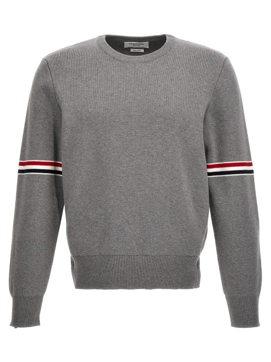 26FW 톰브라운 자카드 RWB 암밴드 니트 MKA326AY3001055 Gray