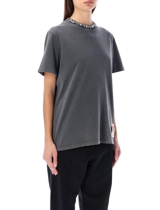 26FW 골든구스 크리스털 레귤러 반팔 티셔츠 GWP01220P000670 60318 GRIGIO - GOLDEN GOOSE