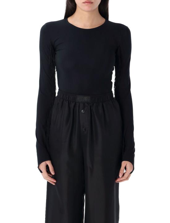 25SS MM6 메종마르지엘라 긴팔 티셔츠 S52NA0070S20518 900 Nero