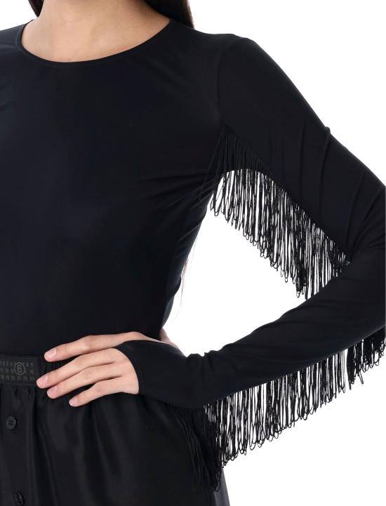 25SS MM6 메종마르지엘라 긴팔 티셔츠 S52NA0070S20518 900 Nero - MM6 MAISON MARGIELA