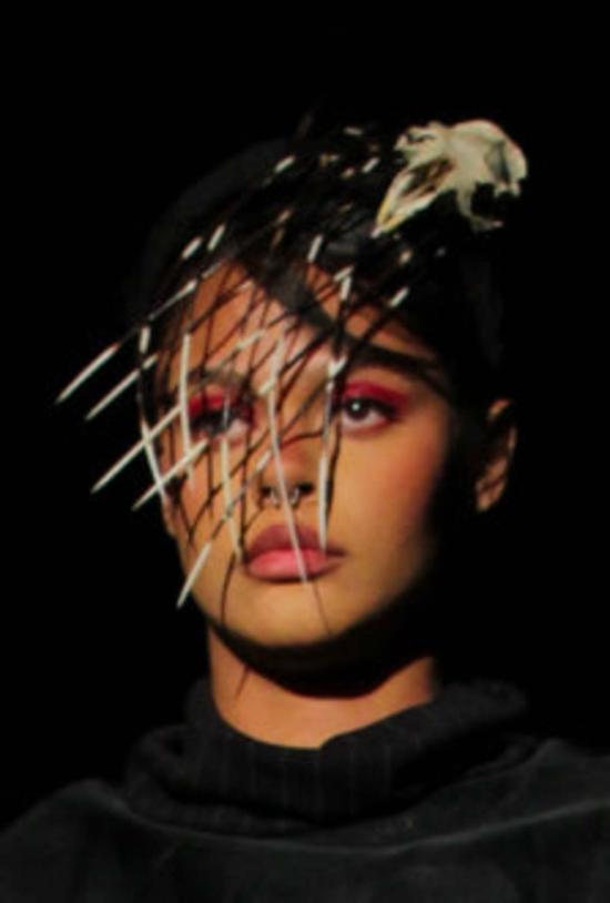  MOST HATED 비니 가장 싫어하는 두개골과 고슴도치 머리 장식