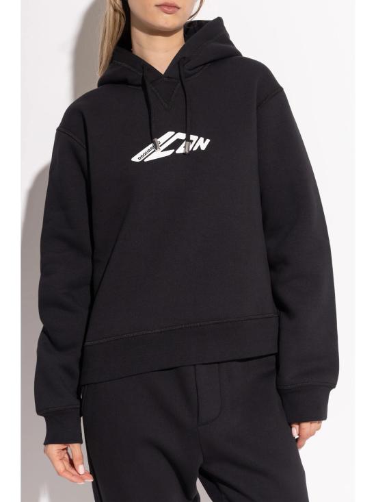  디스퀘어드2 후드 티셔츠 S80GU0106D25007 900 BLACK - DSQUARED2